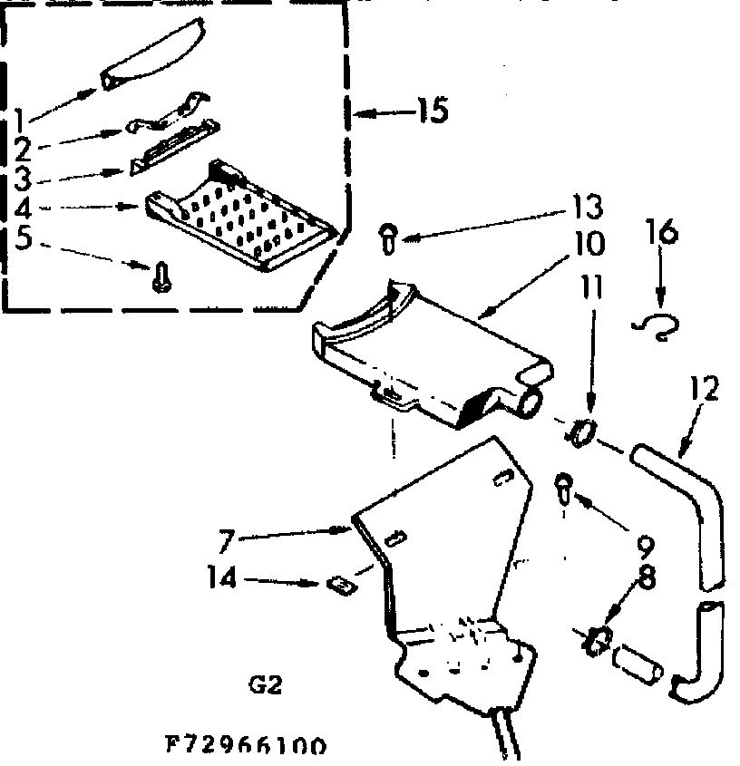 Kenmore 11073966400 filter assembly diagram