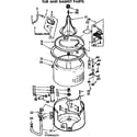 Kenmore 11072966410 tub and basket parts diagram