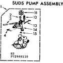 Kenmore 11072966410 suds pump assembly diagram