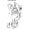 Kenmore 11073967800 tub and basket parts diagram