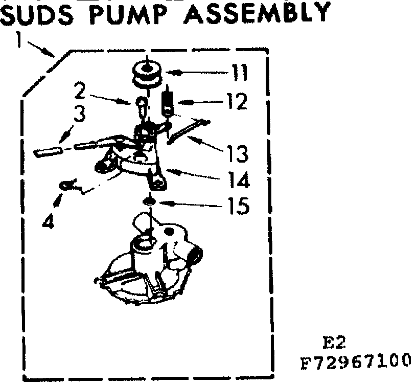 Kenmore 11073967800 suds pump assembly diagram