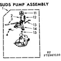 Kenmore 11073967800 suds pump assembly diagram