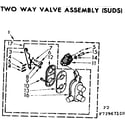 Kenmore 11073967800 two way valve assembly suds diagram
