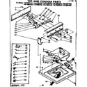 Kenmore 11073967610 top and console parts diagram