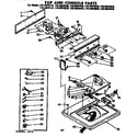 Kenmore 11072974610 top and console parts diagram