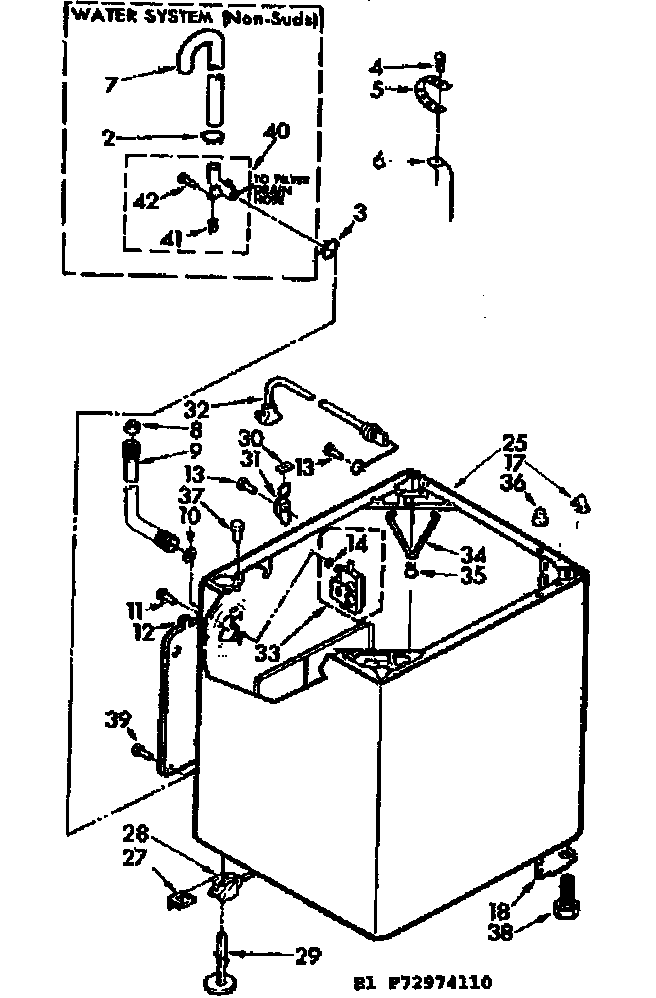 Kenmore 11072974110 cabinet parts diagram