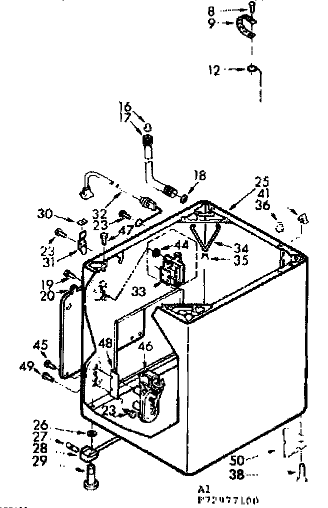 Kenmore 11072977600 cabinet parts diagram