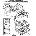 Kenmore 11073977110 top and console parts diagram