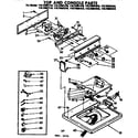 Kenmore 11073981110 top and console parts diagram