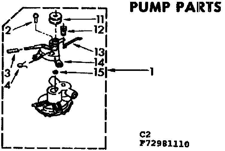 Kenmore 11073981810 pump parts diagram