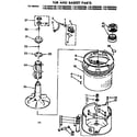 Kenmore 11073982400 tub and basket parts diagram