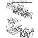 Kenmore 11073982400 top and console parts diagram