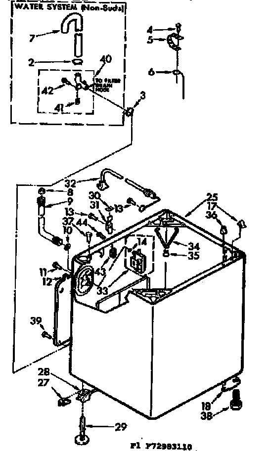 Kenmore 11072983110 cabinet parts diagram