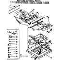 Kenmore 11073983620 top and console parts diagram