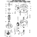 Kenmore 11073983620 tub and basket parts diagram
