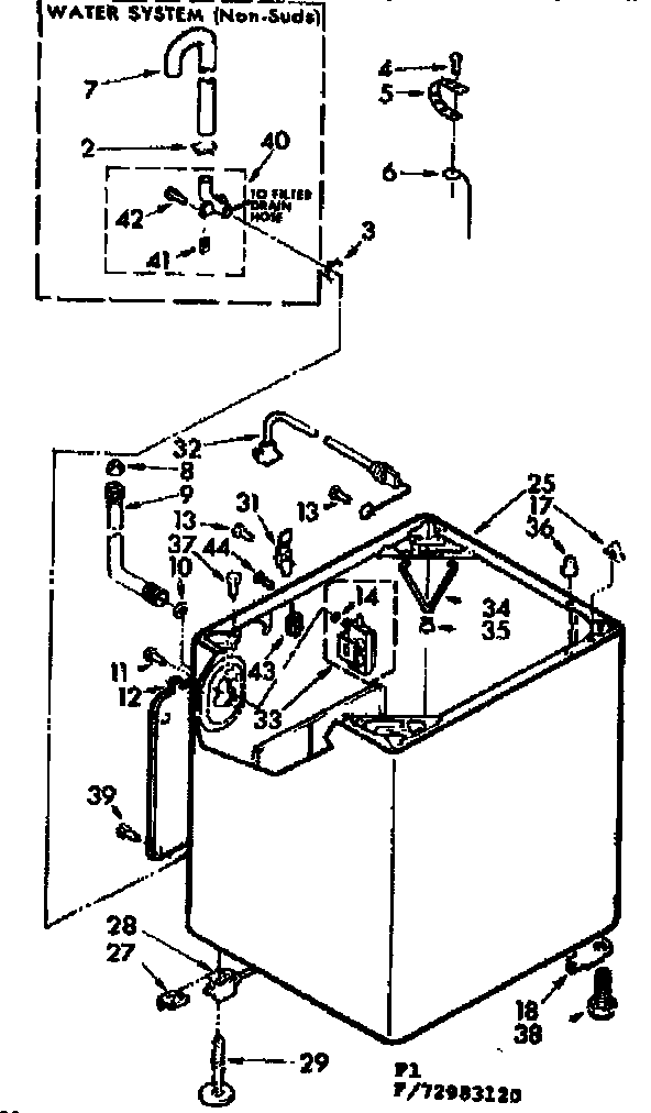 Kenmore 11072983620 cabinet parts diagram