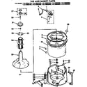 Kenmore 11072992600 tub and basket parts diagram