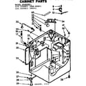 Kenmore 1107305811 cabinet parts diagram