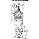 Kenmore 1107305811 tub and basket asm diagram