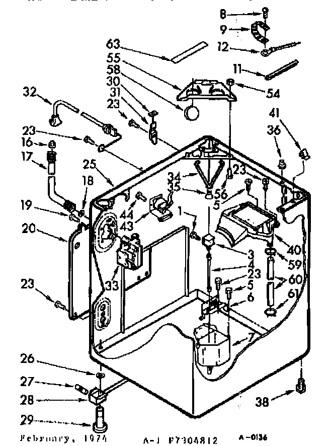 Kenmore 1107304812 cabinet parts diagram