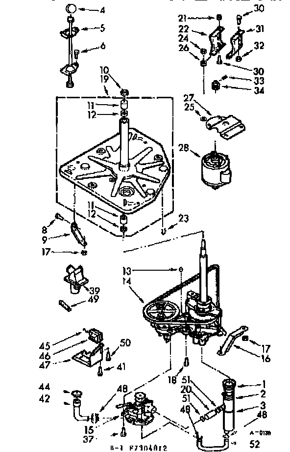Kenmore 1107304812 drive system diagram