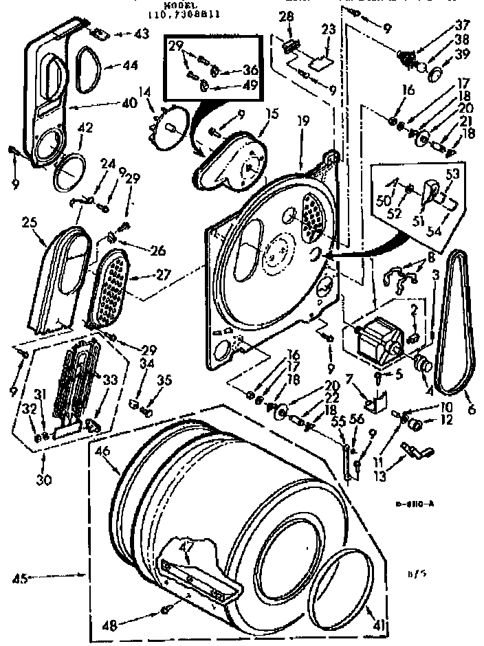 Kenmore 1107308811 bulkhead assembly diagram