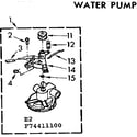 Kenmore 11074411600 water pump diagram