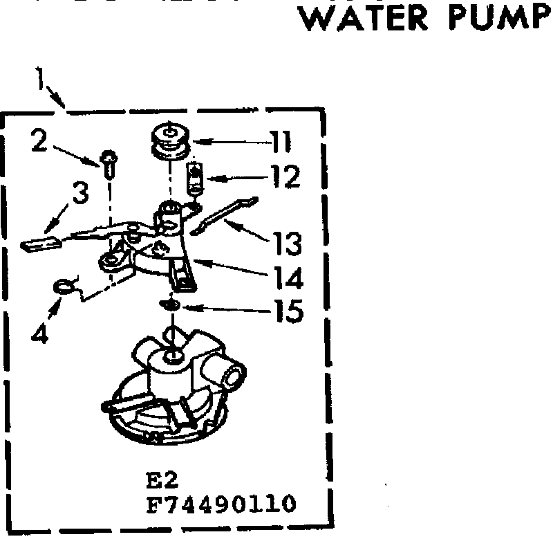 Kenmore 11074490410 water pump diagram