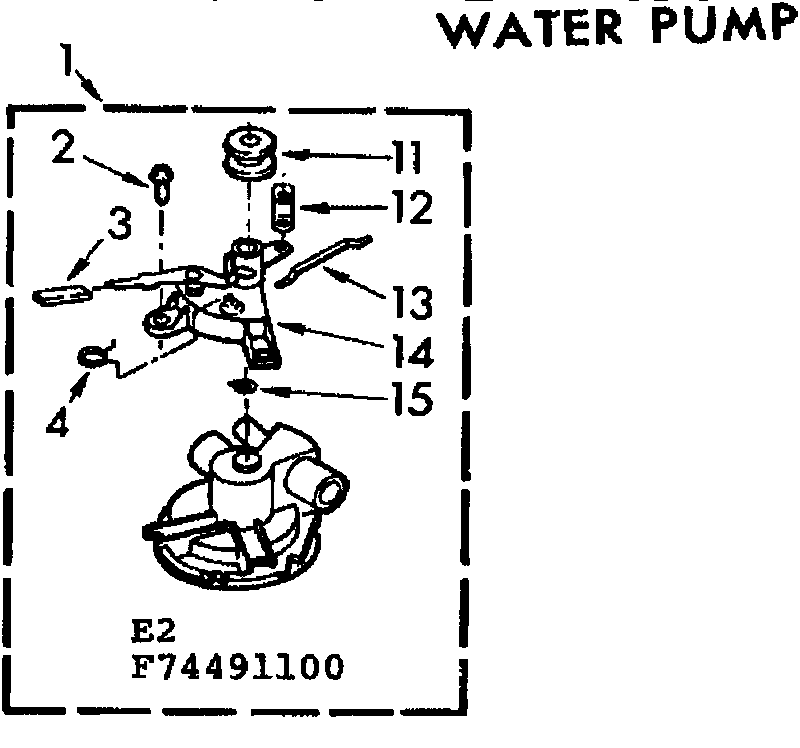 Kenmore 11074491400 water pump diagram