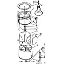 Kenmore 11074570100 tub & basket assm diagram
