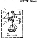 Kenmore 11074570100 water pump diagram