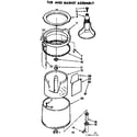 Kenmore 11074650110 tub and basket assembly diagram