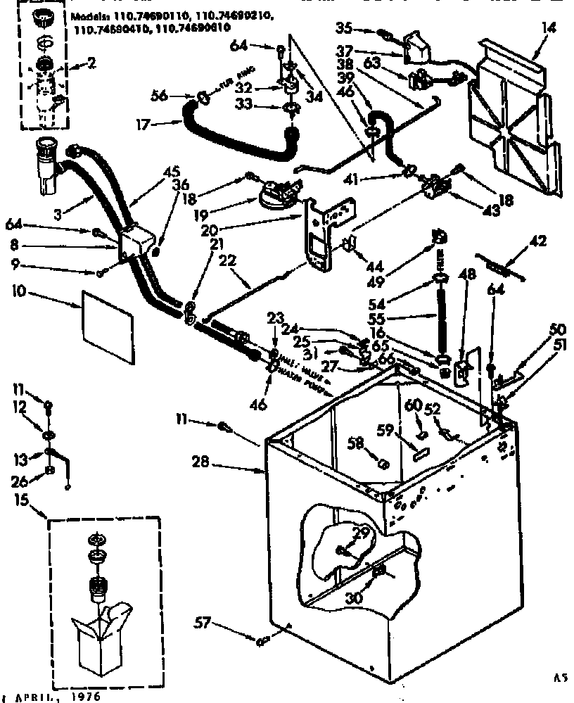 Kenmore 11074690210 cabinet parts diagram