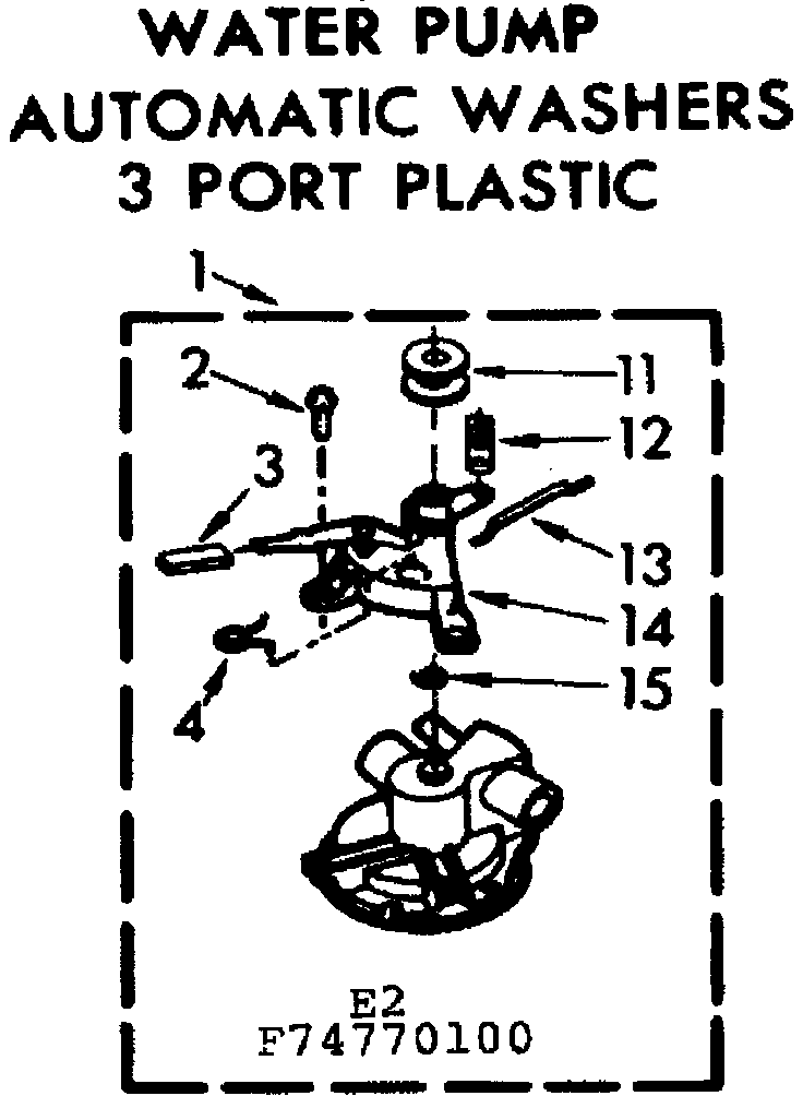 Kenmore 11074770600 water pump diagram