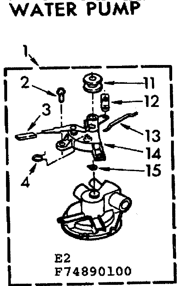 Kenmore 11074890100 3 port plastic water pump diagram