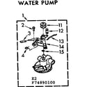 Kenmore 11074890400 3 port plastic water pump diagram
