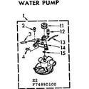 Kenmore 11074890100 3 port plastic water pump diagram