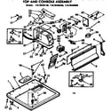 Kenmore 11076406400 top and console assembly diagram