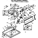 Kenmore 11076406110 top and console assembly diagram