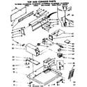 Kenmore 11076408630 top and console parts diagram