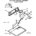 Kenmore 11076420100 top & console assembly diagram