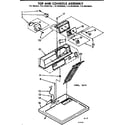 Kenmore 11076450400 top and console asm diagram