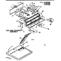 Kenmore 11076470600 top and console assembly diagram