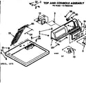 Kenmore 11076525100 top and console assembly diagram