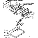 Kenmore 11076570410 top and console assembly diagram