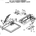 Kenmore 11076667400 top and console asm diagram