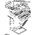 Kenmore 11076894610 top and console parts diagram