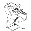 Kenmore 11076960610 top and console parts diagram