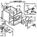Kenmore 11076965800 cabinet parts diagram