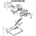 Kenmore 11076965800 top and console parts diagram